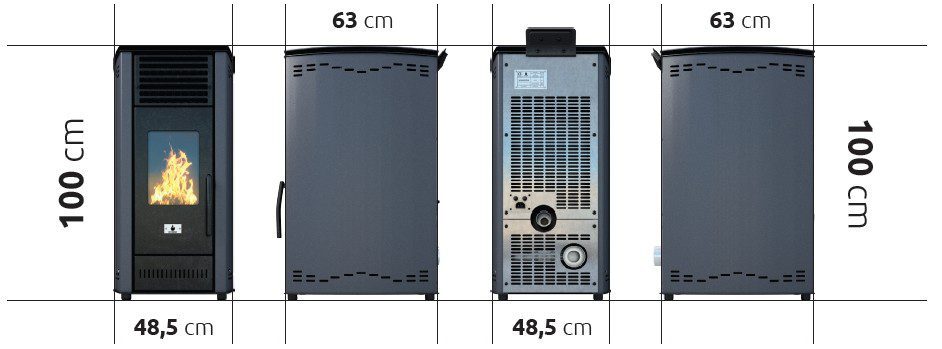 Въздушна камина EcoSpar Tukana 8kw Технически Характеристики
