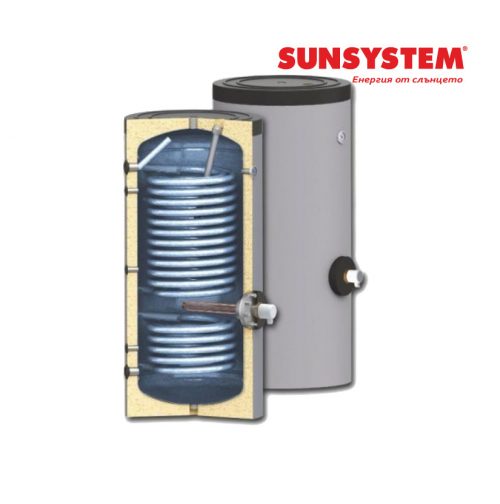 Бойлер с две серпентини с увеличена топлообменна повърхност на серпентините Sunsystem SWPN2